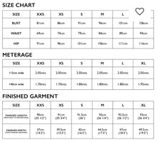 Load image into Gallery viewer, Size Chart for Tessuti Patterns Demi Pants paper pattern for sale at Minerva&#39;s Bower