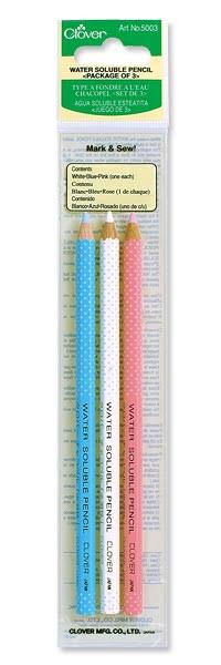 Clover three pack of water soluble pencils for sale at Minerva's Bower